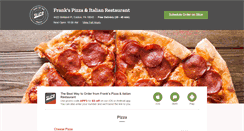 Desktop Screenshot of frankspizzaitalianrestaurant.com